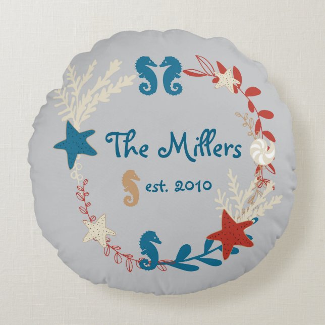 Personalized pillow with name and wedding date (Front)