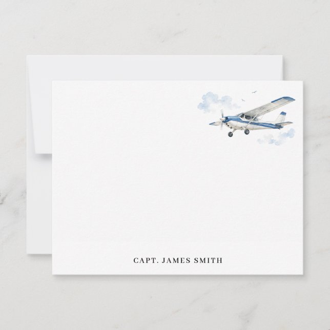 Personalized Pilot Aviation Card (Front)