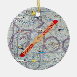 Personalized Pilot Ceramic Ornament