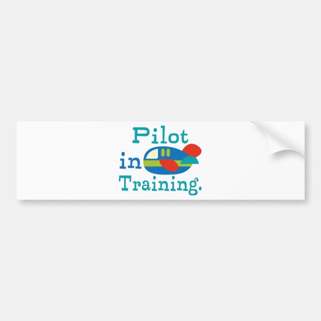 Personalized Pilot in Training Bumper Sticker (Front)
