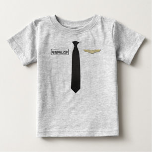 Personalized Pilot Shirt, Aviation Kids Clothing Baby T-Shirt