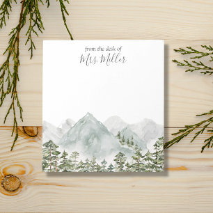 Personalized Pine Forest and Mountains Notepad