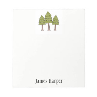 Personalized Pine Tree Notepad