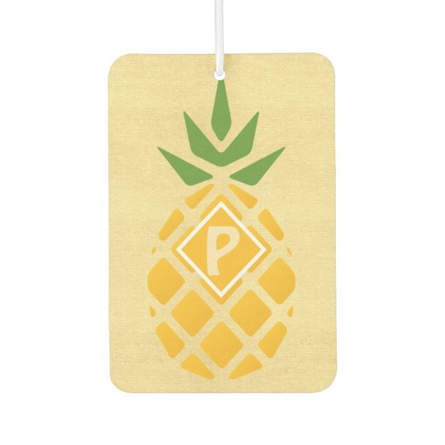 Personalized Pineapple Car Air Freshener (Front)