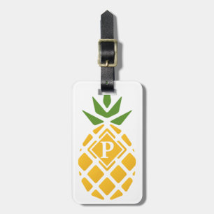Personalized Pineapple Editable White Background Luggage Tag