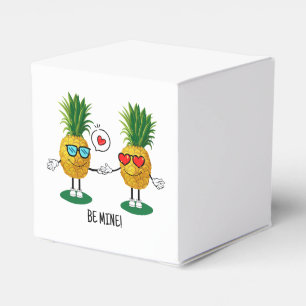 Personalized Pineapple Emoji Love Couple Favor Box