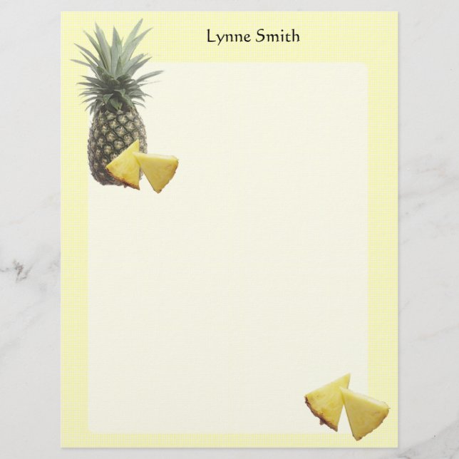 Personalized Pineapple Letterhead (Front)