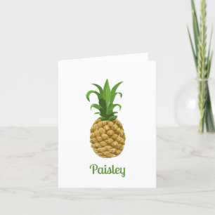 Personalized Pineapple Note Card