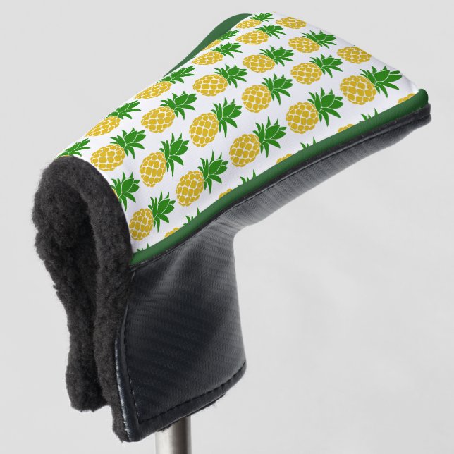 Personalized Pineapple Pattern Golf Putter Cover (3/4 Front)