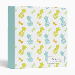 Personalized Pineapples Pattern Binder