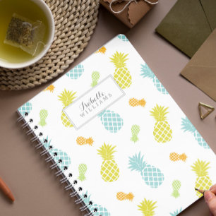 Personalized Pineapples Pattern Notebook