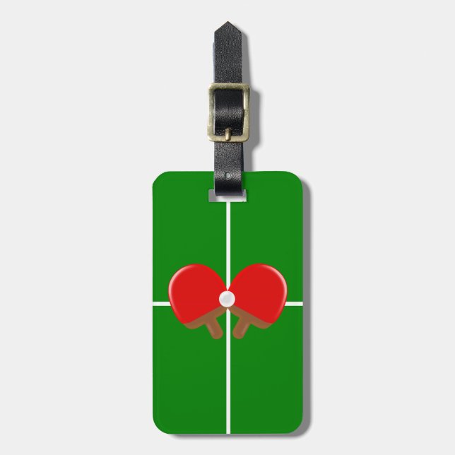 Personalized Ping Pong Luggage Tag (Front Vertical)
