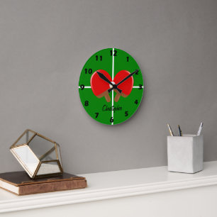 Personalized Ping Pong Round Clock