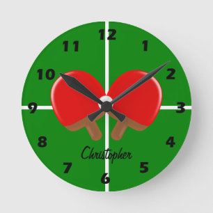 Personalized Ping Pong Round Clock