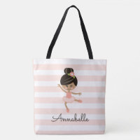 Personalized Pink African American Ballerina
