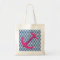 Personalized Pink Anchor & Navy Zigzag Tote Bag