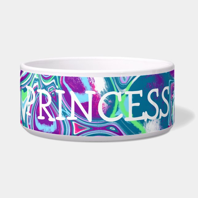 Personalized Pink and Blue Abstract Fluid Art    (Front)