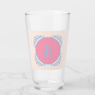 Personalized pink and blue glass