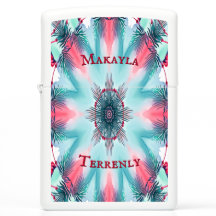 Personalized Pink and Blue Modern Art Keepsake