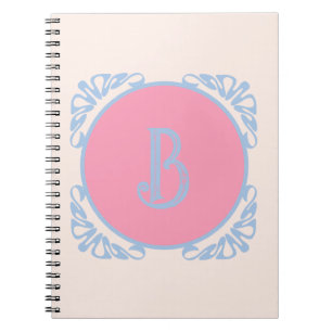 Personalized pink and blue notebook