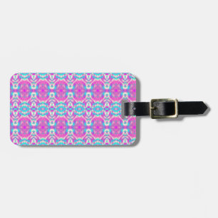 Personalized Pink and Blue Pattern Luggage Tag