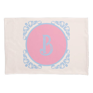 Personalized pink and blue pillowcase