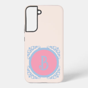 Personalized pink and blue samsung galaxy case