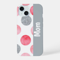 Personalized Pink and Grey Dot