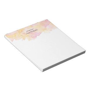 Personalized Pink and Peach Notepad