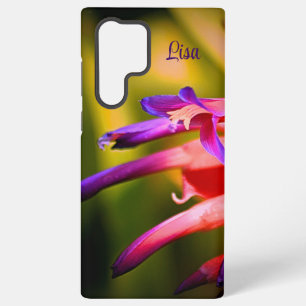 Personalized Pink and Purple Flower Samsung Case