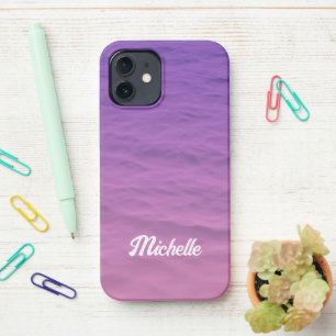 Personalized Pink And Purple Sea iPhone 12 Case