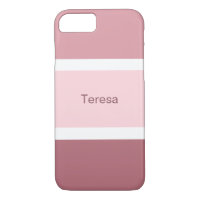 Personalized Pink And White Striped