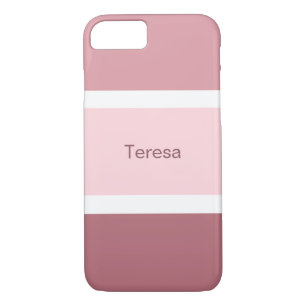 Personalized Pink And White Striped Case-Mate iPhone Case