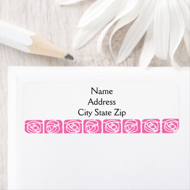 Personalized Pink Art Nouveau Rose  (Insitu)