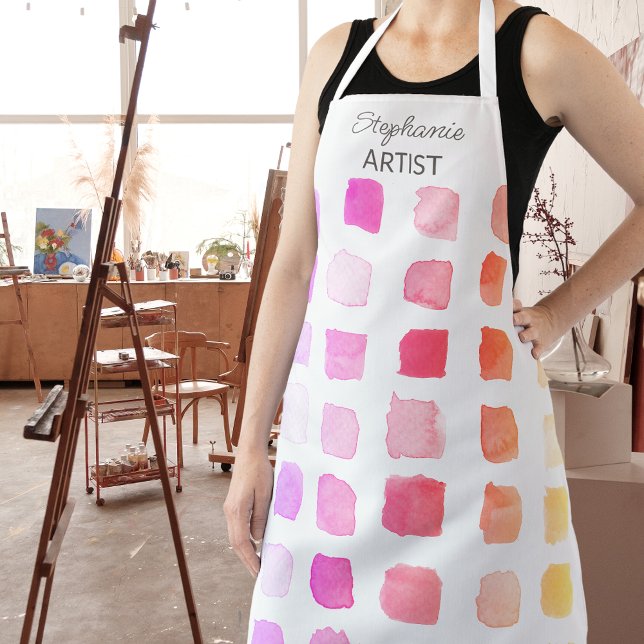 Personalized Pink Artist Apron (Creator Uploaded)