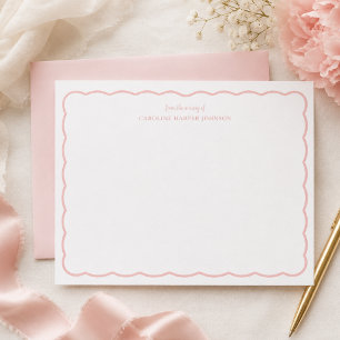 Personalized Pink Baby Shower Notecards