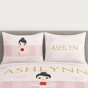 Personalized Pink Ballerina & Butterfly Pillowcase