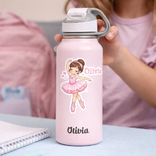 Personalized pink ballerina Stickers