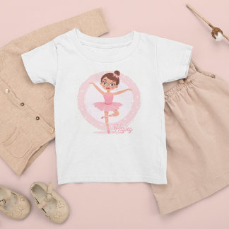 Personalized pink Ballerina Toddler T-shirt