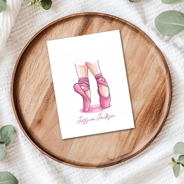 Personalized Pink Ballet Pointe Card (Creator Uploaded)