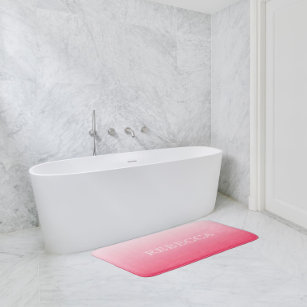 Personalized Pink Bath Mat