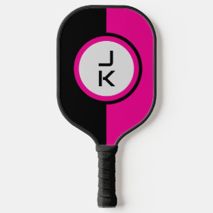 Personalized Pink Black Pickleball Paddle