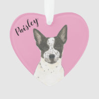 Personalized Pink Black White Cattledog Heeler