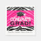 Personalized Pink Black Zebra Graduation Party