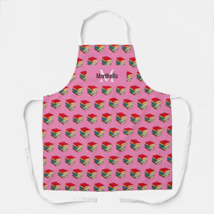 Personalized Pink BOOKS Apron