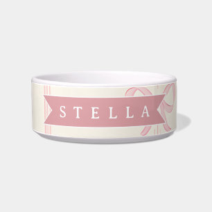 Personalized Pink Bow Name Gift Elegant Coquette Bowl