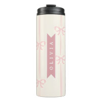 Personalized Pink Bow Name Gift Elegant Coquette