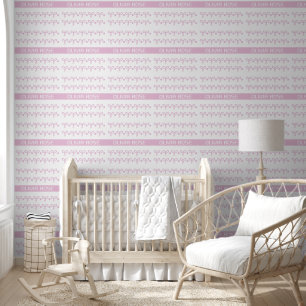 Personalized Pink Bows Baby Name Wallpaper