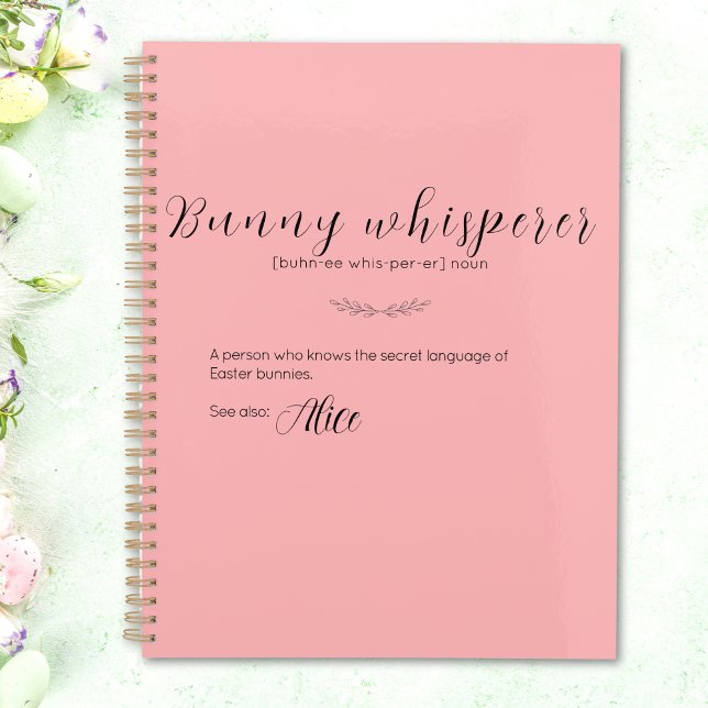 Personalized Pink "Bunny Whisperer" Easter Planner (Personalized Pink "Bunny Whisperer" Easter Planner)