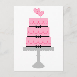 Personalized Pink Cake Postcard